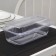 The plastic disposable container with an insoluble lid UT59, 1.77 l, 24 × 14.2 × 9 cm, internal 21.4 × 10.1 × 8.2 cm, color is transparent