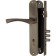 Cylinder cut lock with a latch, with a SET F9011 AB handle, 5 cl., Bronze color