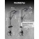 The shower system Zein Z3860, mixer, tropical and hand watering can, shelf, brass, black