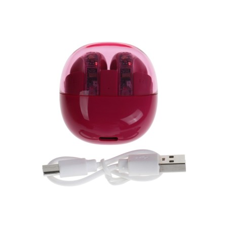 Wireless headphones R20, TWS, inserts, BT 5.3, 30/200 mAh, noise reduction, raspberry-6