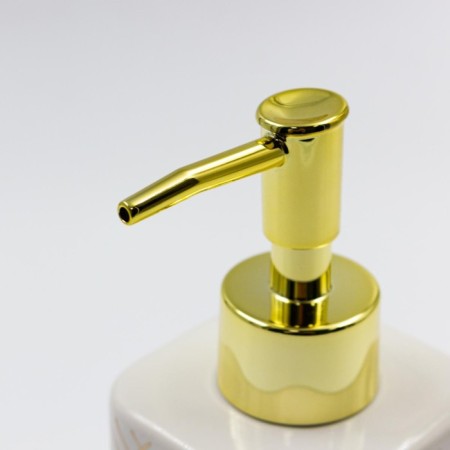 Joy Home liquid soap dispenser, ceramics, gold pattern-1