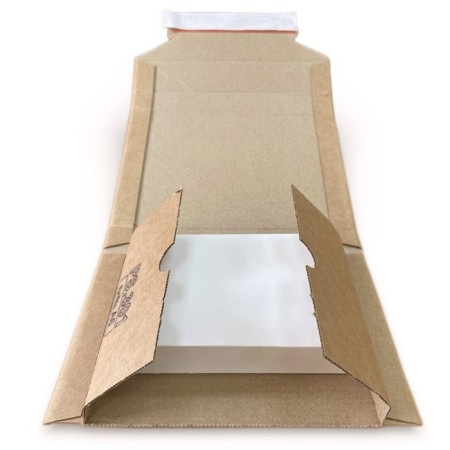 Postal box 325 x 250 mm, height 20-75 mm, microhofro cardboard 2.2-3.0 mm, tape tape-1