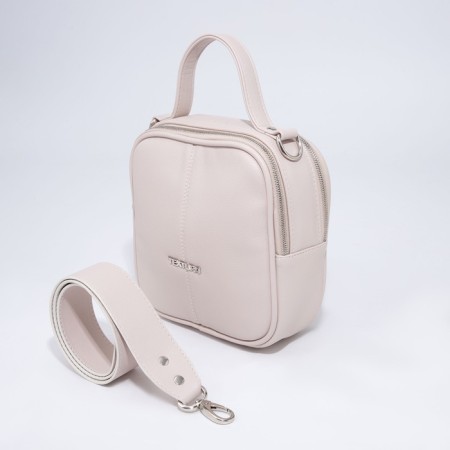 Women's bag over the shoulder Textura, small size, beige color-3