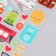 Plastic sticker "City Transport/Travel" with sparkles of mix 14x25 cm