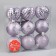 Set of balls plastic D-6 cm, 9 pcs "Isabelle" Patterns, lilac