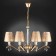 Alcamo chandelier, 8x40W E14, color gold