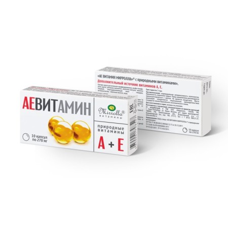 Mirrolla “Ae Vitamin” food supplement with natural vitamins, 10 capsules