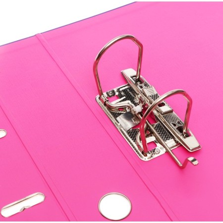 A4, 75 mm, Lamark, PVC, double-sided, metal edging, pocket for a spine, assembled, purple/pink-7