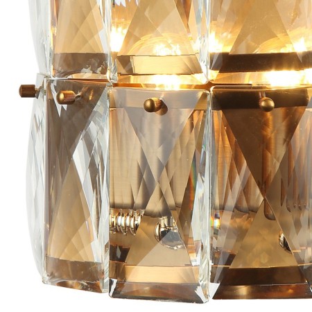Lamp wall crystal Avenue 2xe14 40W, size 25x13.5x24 cm, bronze color-2