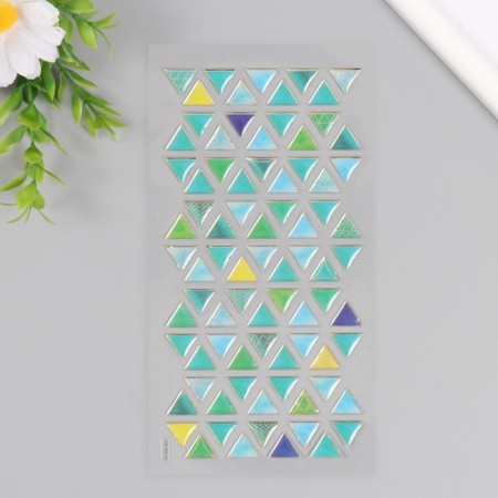 Stickers for creativity plastic "Green Tile" 9.3x20.4 cm-1