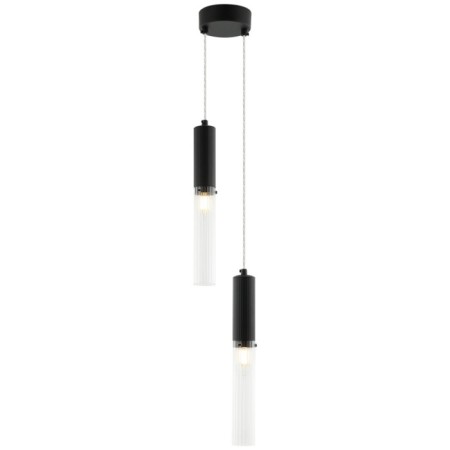 Wall-flowing lamp SATORI 2XE14 40W, size 5.3-15x15-300x53-150 cm, black color-1