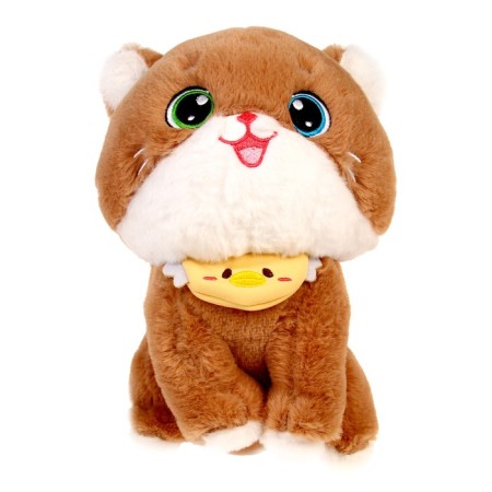 Soft toy "cat", size 21 cm, beige color-3