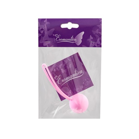 Eromantica Pansy vaginal ball, 3.5 cm, silicone, pink color-6