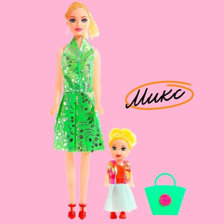 Olya doll with her daughter, with accessories, mix-7