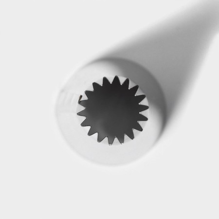 Confectionery nozzle "French star", d = 2.5 cm, exit 0.9 cm, stainless steel-2