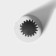 Confectionery nozzle "French star", d = 2.5 cm, exit 0.9 cm, stainless steel