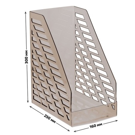 Paper tray, vertical, Stamm XXL, tinted brown, width 16 cm-1