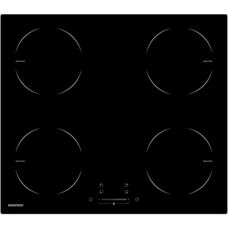Hon surface NordFrost I-M 6040 B, sensory, 4 burners, black
