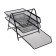 Horizontal paper tray, 3 Brauberg Germanium compartments, metal mesh, black