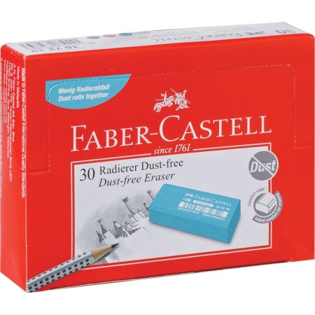 Eraser Faber-Castell "Dust Free", rectangular, in film, 11 x 18 x 41 mm, turquoise, pink, blue-3