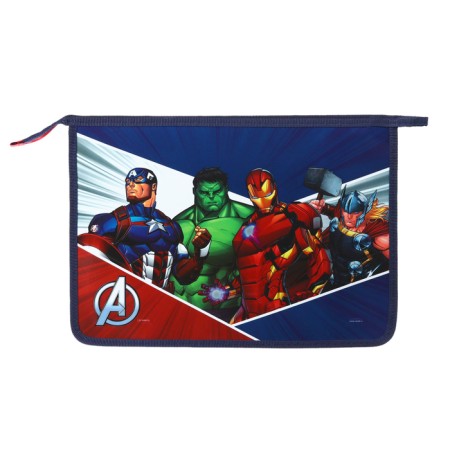 A4 notebook folder, with a zipper, with a metallic effect, avengers-5