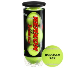 A set of balls for a large tennis Werkon 969, with pressure, 3 pcs.