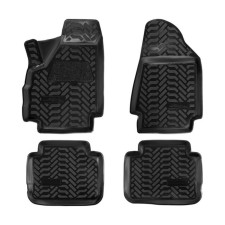 A set of rugs in the AIRLINE salon, VAZ Niva (3 doors), high side, polymer, black color, 4 pcs