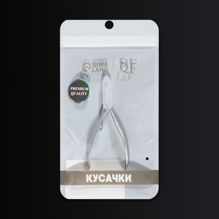 Manicure nippers for the cuticle Premium Satin, ergonomic, 9.3 cm, blade length - 7 mm, silver color-11