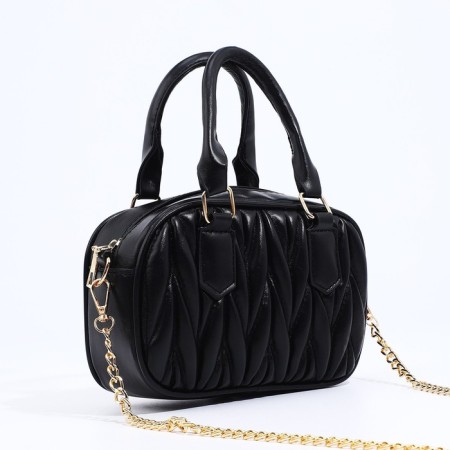 Bag Cross-Bodi with a zipper, black color-2
