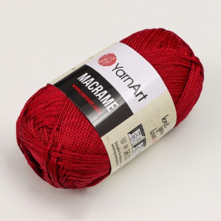 Yarn "Macrame Macrama" 100% polyester 130m/90g (145 Bordeaux)-5