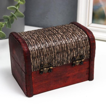 Casket wood chest "Romb braid" 8.5x12x8.5 cm-4