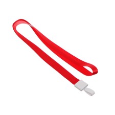 Badge tape, width-15 mm, length-80 cm, with plastic holder, red