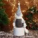 Soft toy "Snowman in the cap and scarf" 15x39 cm, white-gray