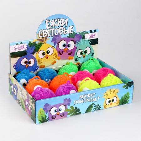 Bloody rubber hornet of light “birds”, Mix color, in showbox-7