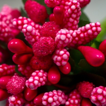 Flowers for decorating "inflorescence" bright pink 1 bouquet = 12 colors 8.5 cm-3