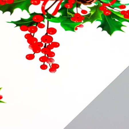Sticker Plastic Interior color "Winter twig with berries and cones" 20x30 cm-2