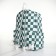 Youth backpack from textiles, 4 pockets, white/green color