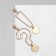 Earrings Metal "Signs", Color Gold