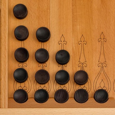 Wooden backgammon, large, board game "Athena", from the Buka array, 58.5 x 58 cm-4