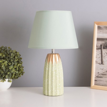 Table lamp "Angel" 1x40W E14 Green/Gold 22x22x38cm