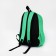 School backpack of textiles on a zipper, 3 pockets, Fulldorn, green color