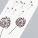 Tattoo on the body black "dandelions and butterflies" 20.8x4.7 cm