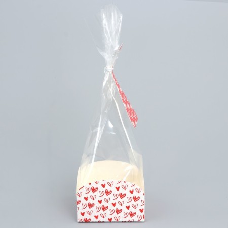 Gift package with a box, packaging, "heart", 9 x 9 x 35 cm-2