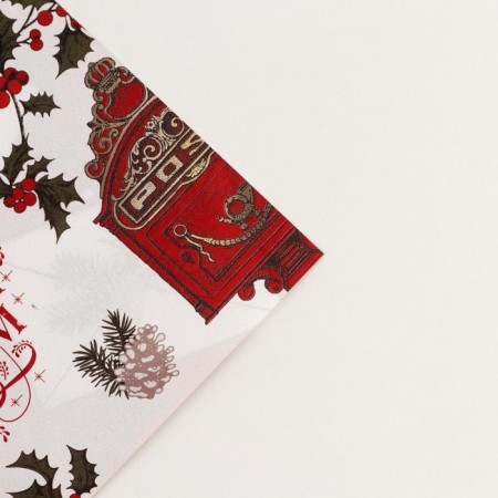 Paper packing glossy bilateral "Retro Post", 70 x 100 cm, New Year-4