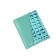 P915 Wallet on the button, a map for maps (6)/coins/bill, turquoise color 11.2x9.5x1.5cm