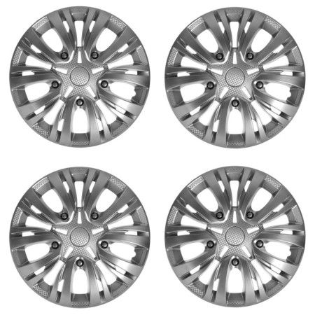 Wheel caps R16 "Lyon", silver, set 4 pcs