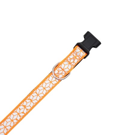 Collar with reflective ornament, 55 x 2.5 cm, orange-6