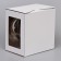Box for cake 3 windows, with handles, white, 30 x 30 x 20 cm