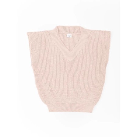 Vest for girl Knit, height 146 cm, white-pink color-4