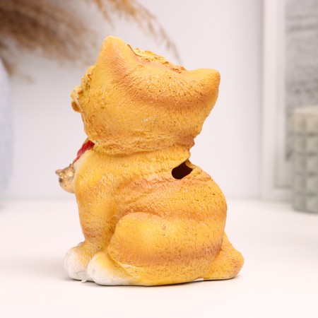 Pig a piggy bank "Kitten with a bell" 12cm-2